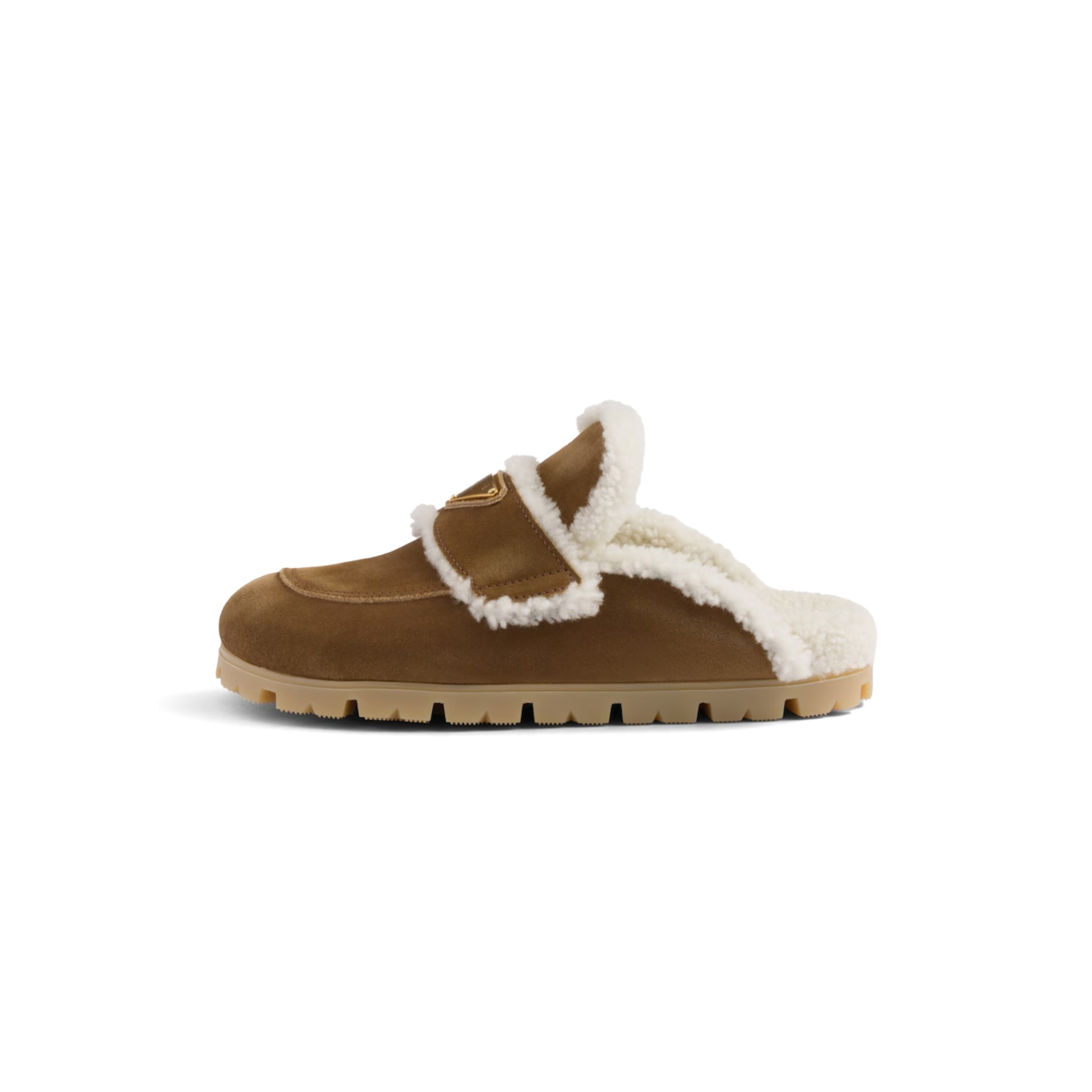 Pra*a suede and shearling slippers 1s711m